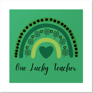 One Lucky Shamrock Teacher St Patrick’s Day Appreciation Posters and Art